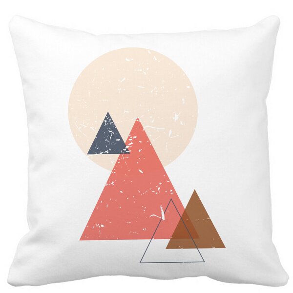 Perna Decorativa Abstracta Forme Geometrice 4, Multicolor, 40x40 cm, Alba, Mata, Husa Detasabila, Burduf 13 Perna Decorativa Abstracta Forme Geometrice 4