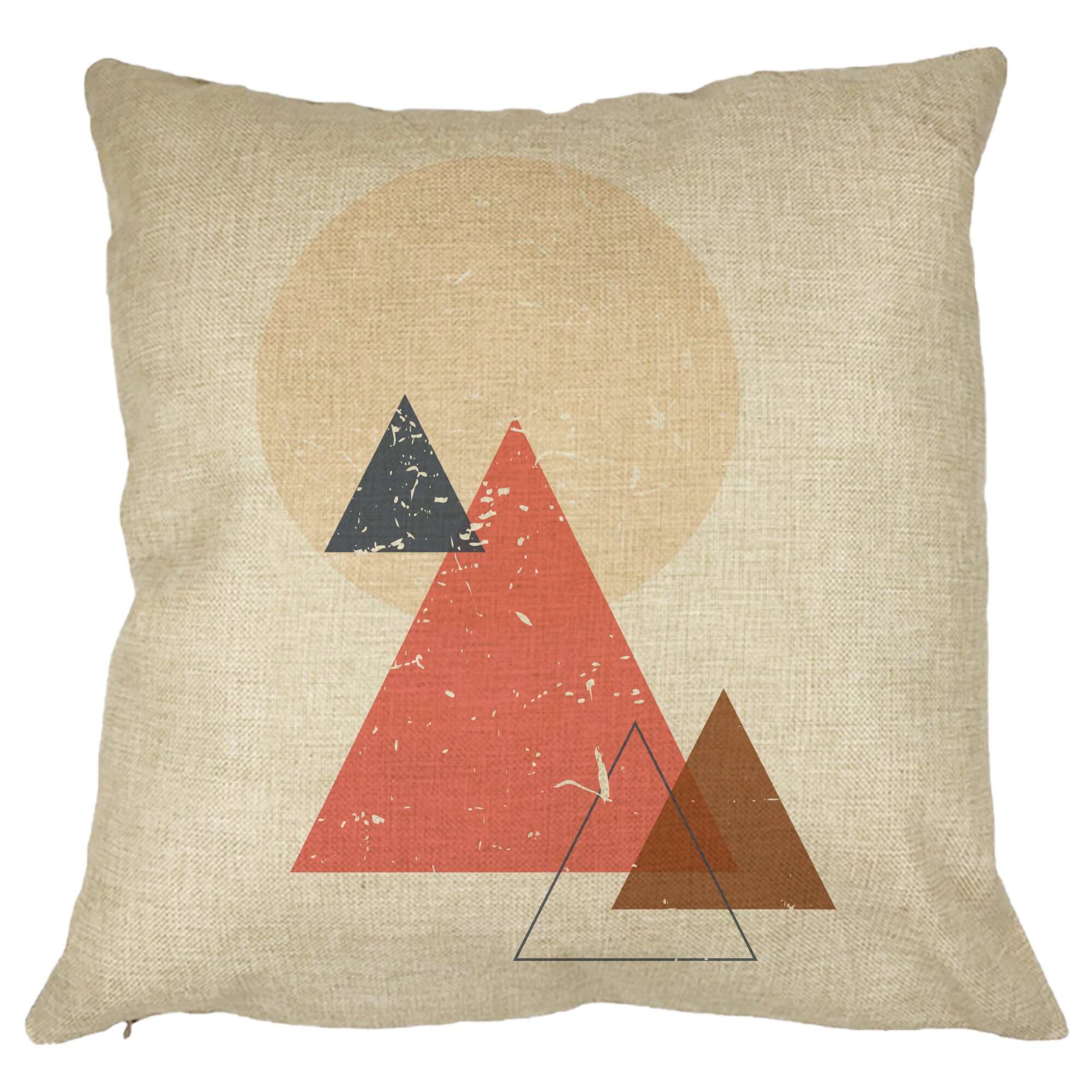 Perna Decorativa Abstracta Forme Geometrice 4, Multicolor, 40x40 cm, Husa Detasabila, Burduf 11 Perna Decorativa Abstracta Forme Geometrice 4