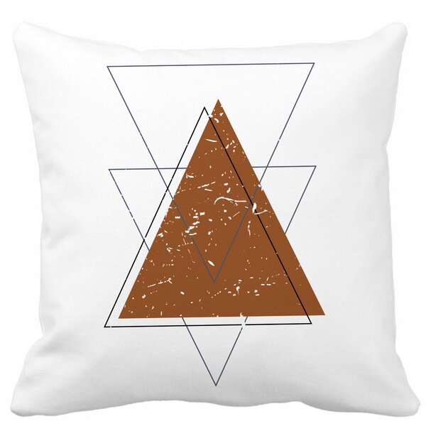 Perna Decorativa Abstracta Forme Geometrice, 40x40 cm, Alba, Mata, Husa Detasabila, Burduf 13 Perna Decorativa Abstracta Forme Geometrice