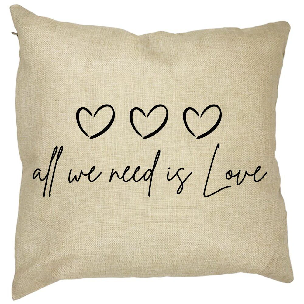 Perna Decorativa, All we need is Love, 40x40 cm, Husa Detasabila, Burduf 11 Perna Decorativa
