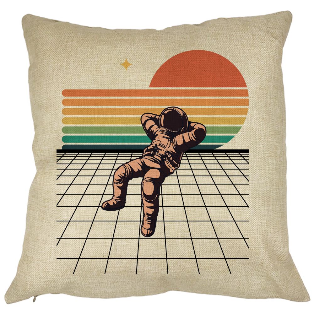 Perna Decorativa, Astronaut To the Moon, 40x40 cm, Husa Detasabila, Burduf 11 Perna Decorativa