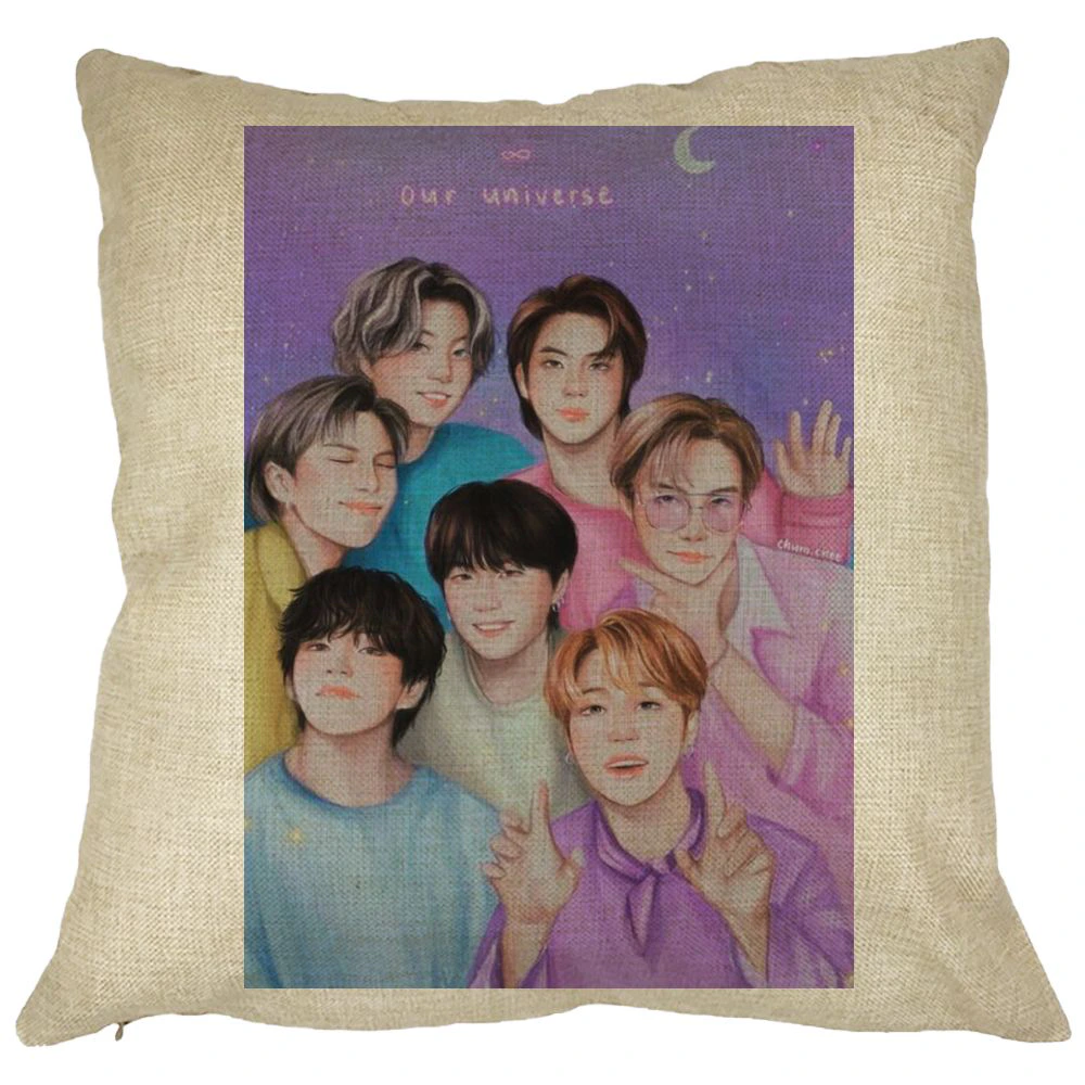 Perna Decorativa BTS Army 2, 40x40 cm, Husa Detasabila, Burduf 11 Perna Decorativa BTS Army 2