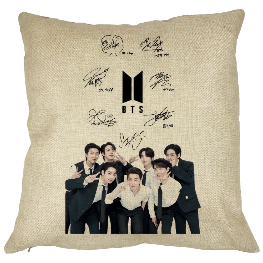 Perna Decorativa BTS Army 3, 40x40 cm, Husa Detasabila, Burduf 11 Perna Decorativa BTS Army 3