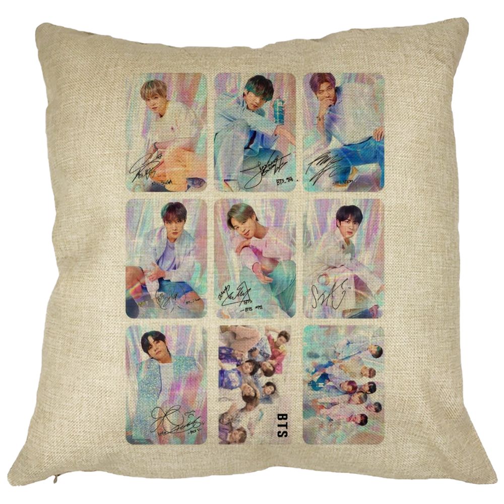 Perna Decorativa BTS Army 5, 40x40 cm, Husa Detasabila, Burduf 11 Perna Decorativa BTS Army 5