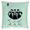 Perna Decorativa BTS Army in Costum cu Semnaturi, 40x40 cm, Verde Menta, Husa Detasabila, Burduf 7 Perna Decorativa BTS Army in Costum cu Semnaturi
