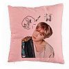 Perna Decorativa BTS J-hope, 40x40 cm, Roz, Husa Detasabila, Burduf 7 Perna Decorativa BTS J-hope