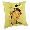 Perna Decorativa BTS Jimin, 40x40 cm, Verde, Husa Detasabila, Burduf 7 Perna Decorativa BTS Jimin