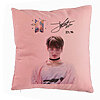 Perna Decorativa BTS Jungkook 2, 40x40 cm, Roz, Husa Detasabila, Burduf 7 Perna Decorativa BTS Jungkook 2
