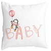Perna Decorativa, Baby, 40x40 cm, Alba, Mata, Husa Detasabila, Burduf 19 Perna Decorativa