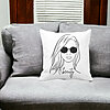 Perna Decorativa, Beauty life, 40x40 cm, Alba, Mata, Husa Detasabila, Burduf 20 Beauty life