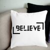 Perna Decorativa, Believe, 40x40 cm, Alba, Mata, Husa Detasabila, Burduf 18 40x40 cm