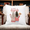Perna Decorativa, Best Friends, 40x40 cm, Alba, Mata, Husa Detasabila, Burduf 18 40x40 cm