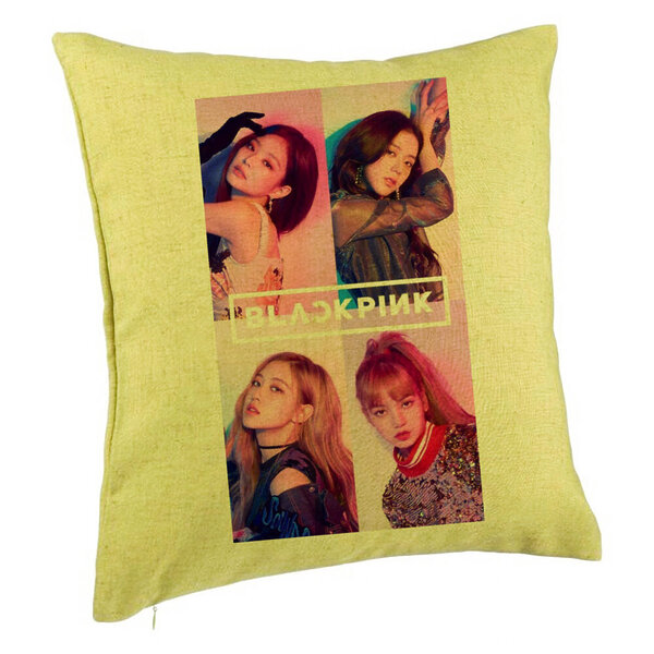 Perna Decorativa BlackPink, 5, 40x40 cm, Verde, Husa Detasabila, Burduf 5 Perna Decorativa BlackPink