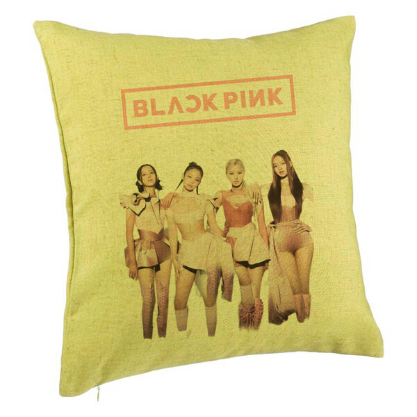 Perna Decorativa BlackPink, Model 1, 40x40 cm, Verde, Husa Detasabila, Burduf 5 Perna Decorativa BlackPink