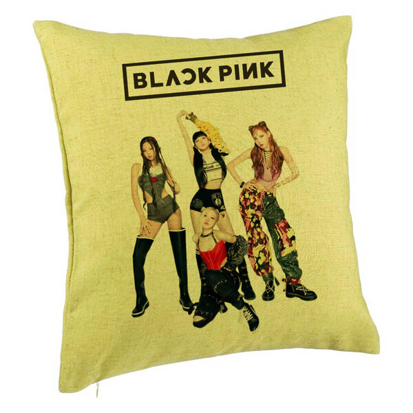 Perna Decorativa BlackPink, Model 3, 40x40 cm, Verde, Husa Detasabila, Burduf 5 Perna Decorativa BlackPink