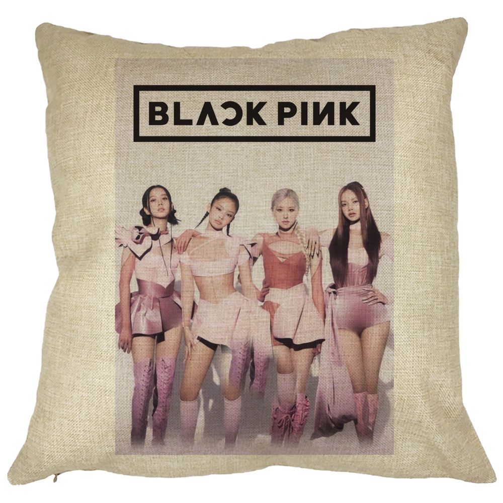 Perna Decorativa BlackPink, Model 4, 40x40 cm, Husa Detasabila, Burduf 11 Perna Decorativa BlackPink