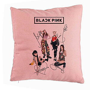 Perna Decorativa BlackPink cu Semnaturi