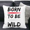 Perna Decorativa, Born to Be Wild, 40x40 cm, Alba, Mata, Husa Detasabila, Burduf 20 Mata