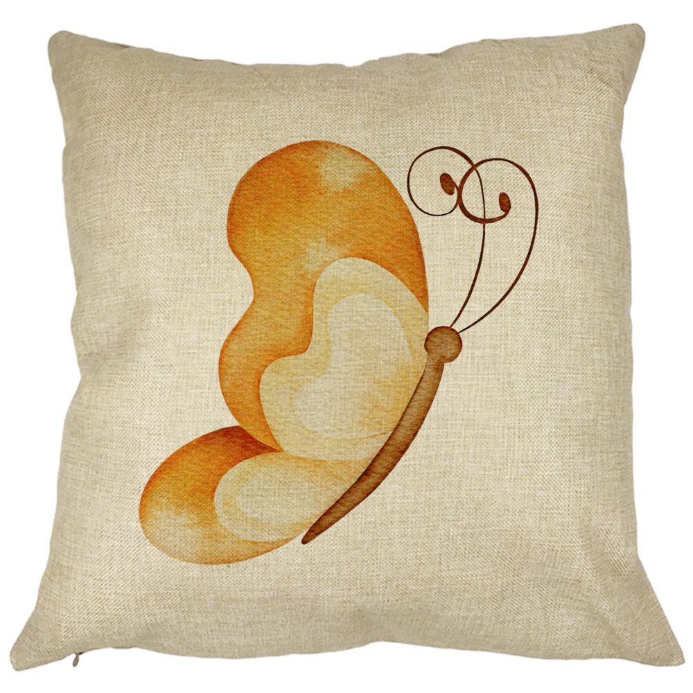 Perna Decorativa, Brown Butterfly, 40x40 cm, Husa Detasabila, Burduf 11 Perna Decorativa