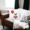 Perna Decorativa Buburuza cu Balon, 40x40 cm, Alba, Mata, Husa Detasabila, Burduf 23 Husa Detasabila