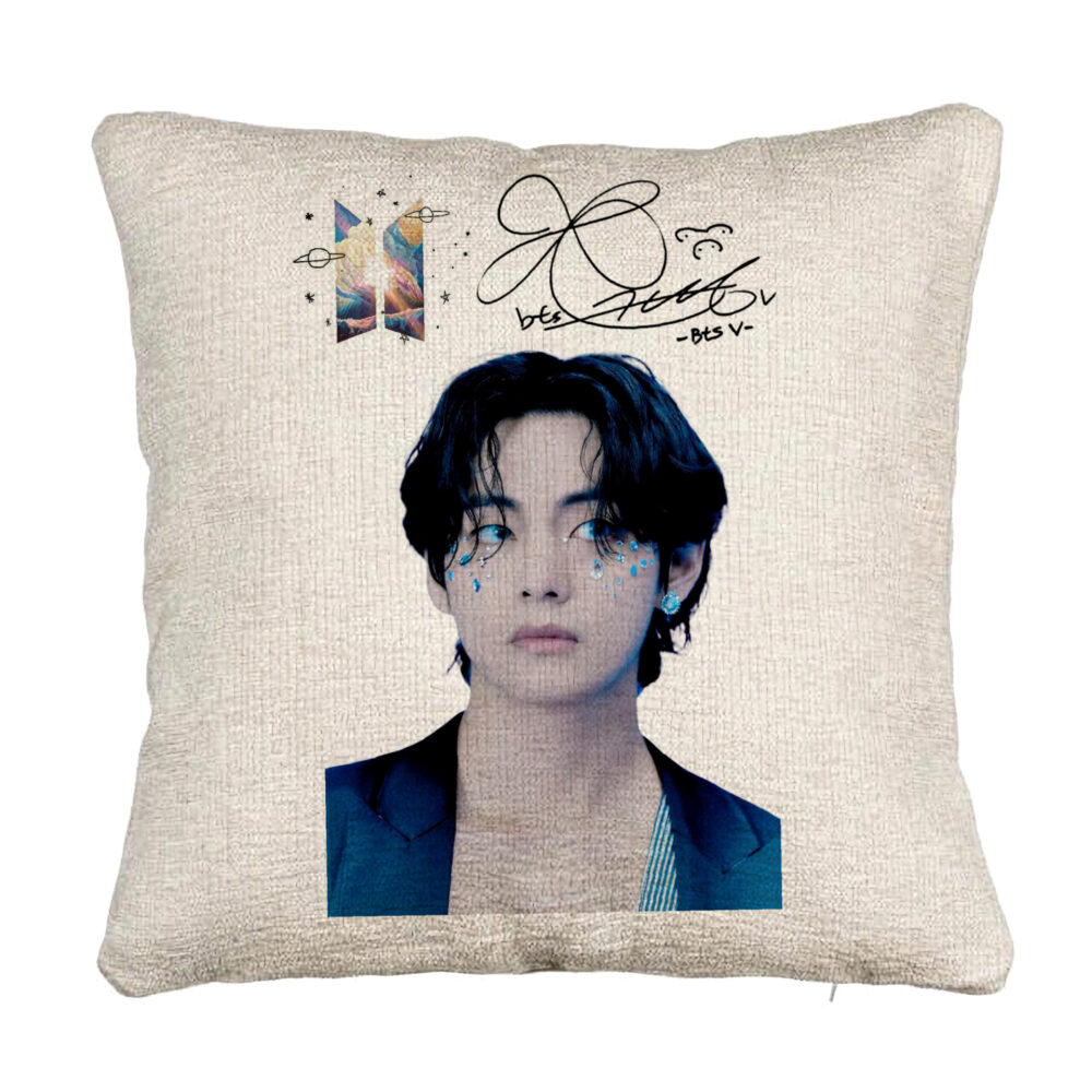 Perna Decorativa Canapea BTS Army Colorat, 40x40 cm, Cu fermoar 5 Perna Decorativa Canapea BTS Army Colorat