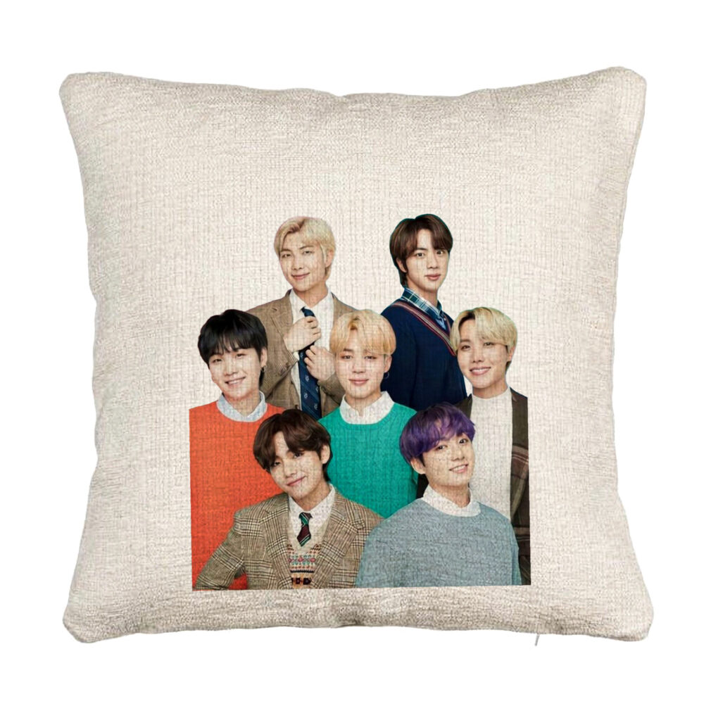 Perna Decorativa Canapea BTS Army cu Semnaturi, 40x40 cm, Cu fermoar 5 Perna Decorativa Canapea BTS Army cu Semnaturi