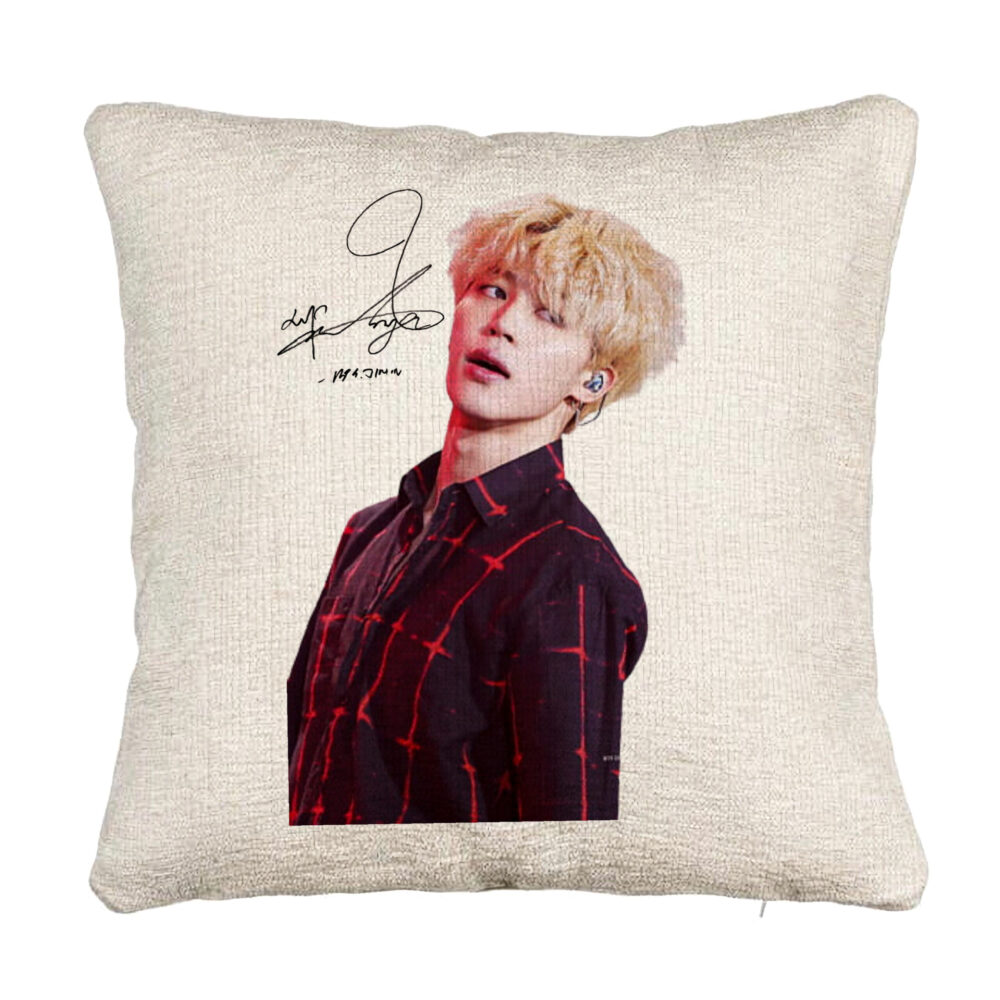 Perna Decorativa Canapea BTS Jimin 2, 40x40 cm, Cu fermoar 5 Perna Decorativa Canapea BTS Jimin 2