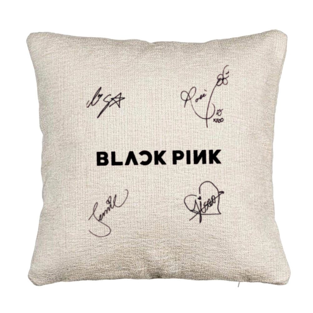 Perna Decorativa Canapea BlackPink cu Semnaturi, Model 2, 40x40 cm, Cu fermoar 5 Perna Decorativa Canapea BlackPink cu Semnaturi