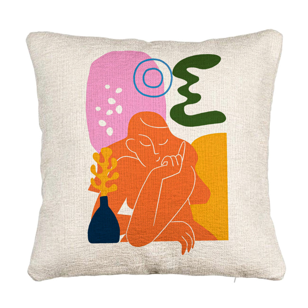 Perna Decorativa Canapea, Model Abstracta 1, 40x40 cm, Cu fermoar 5 Perna Decorativa Canapea