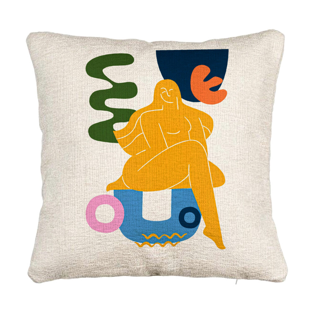 Perna Decorativa Canapea, Model Abstracta 3, 40x40 cm, Cu fermoar 5 Perna Decorativa Canapea