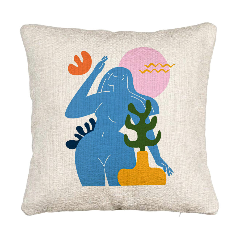 Perna Decorativa Canapea, Model Abstracta 4, 40x40 cm, Cu fermoar 5 Perna Decorativa Canapea