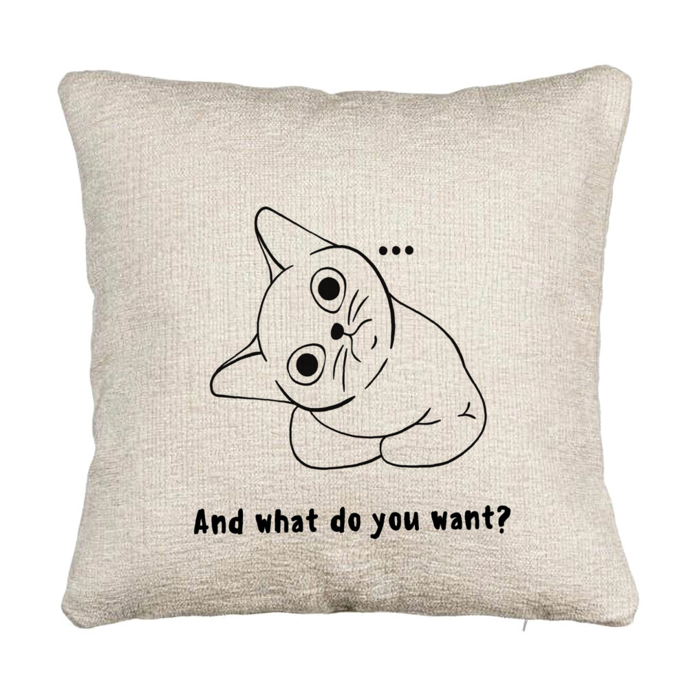 Perna Decorativa Canapea, Model And what do you want?, 40x40 cm, Cu fermoar 5 Perna Decorativa Canapea