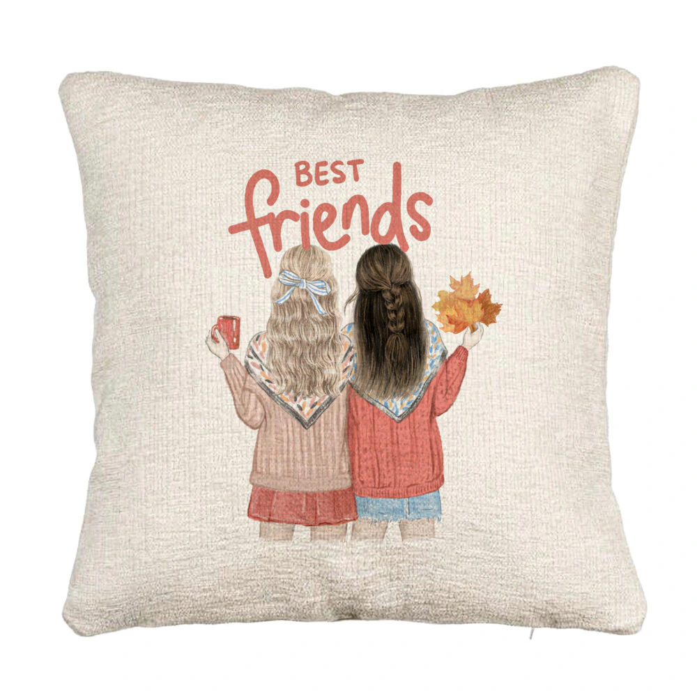 Perna Decorativa Canapea, Model Best Friends, 40x40 cm, Cu fermoar 5 Perna Decorativa Canapea