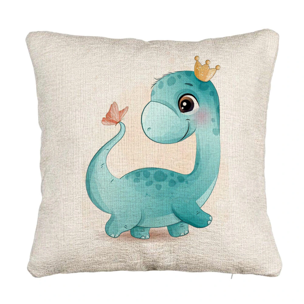 Perna Decorativa Canapea, Model Blue Baby Dinozaur, 40x40 cm, Cu fermoar 5 Perna Decorativa Canapea