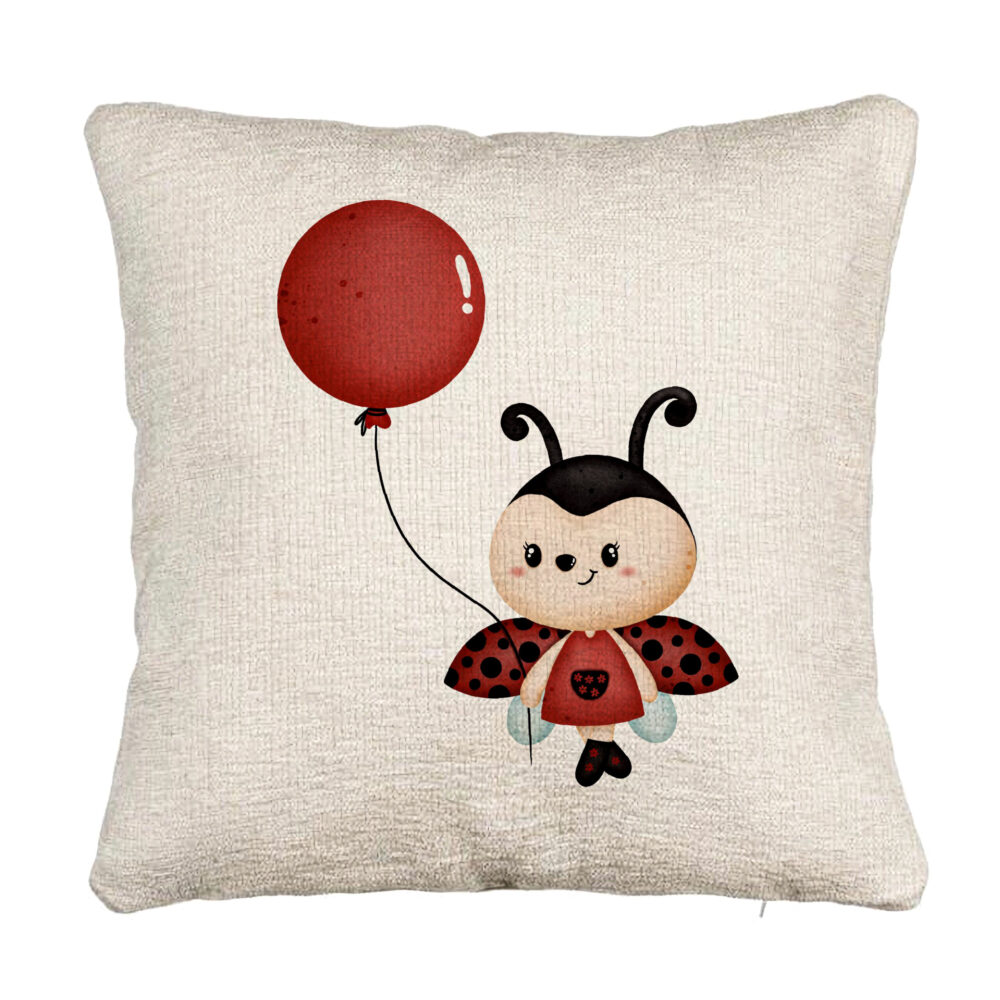 Perna Decorativa Canapea, Model Buburuza cu Balon, 40x40 cm, Cu fermoar 5 Perna Decorativa Canapea