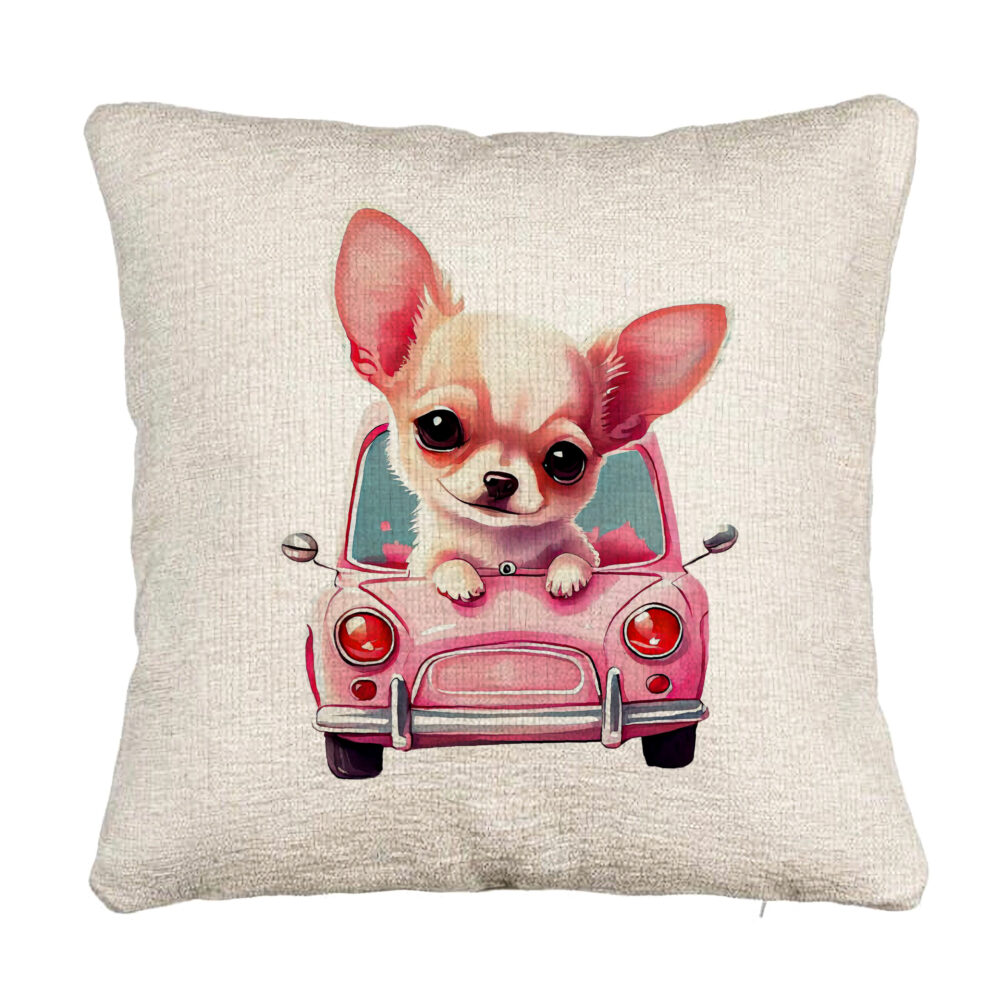 Perna Decorativa Canapea, Model Chihuahua Love, 40x40 cm, Cu fermoar 5 Perna Decorativa Canapea