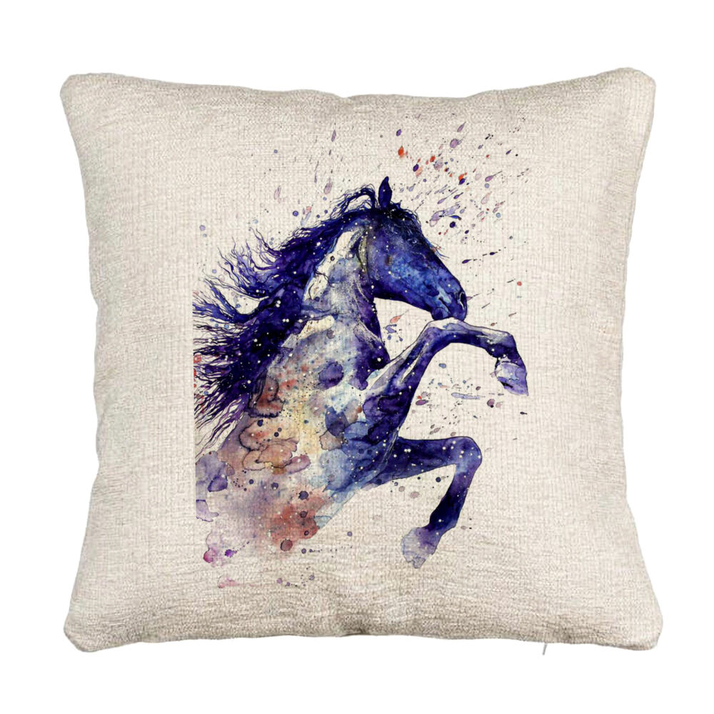 Perna Decorativa Canapea, Model Colorful Horse, 40x40 cm, Cu fermoar 5 Perna Decorativa Canapea