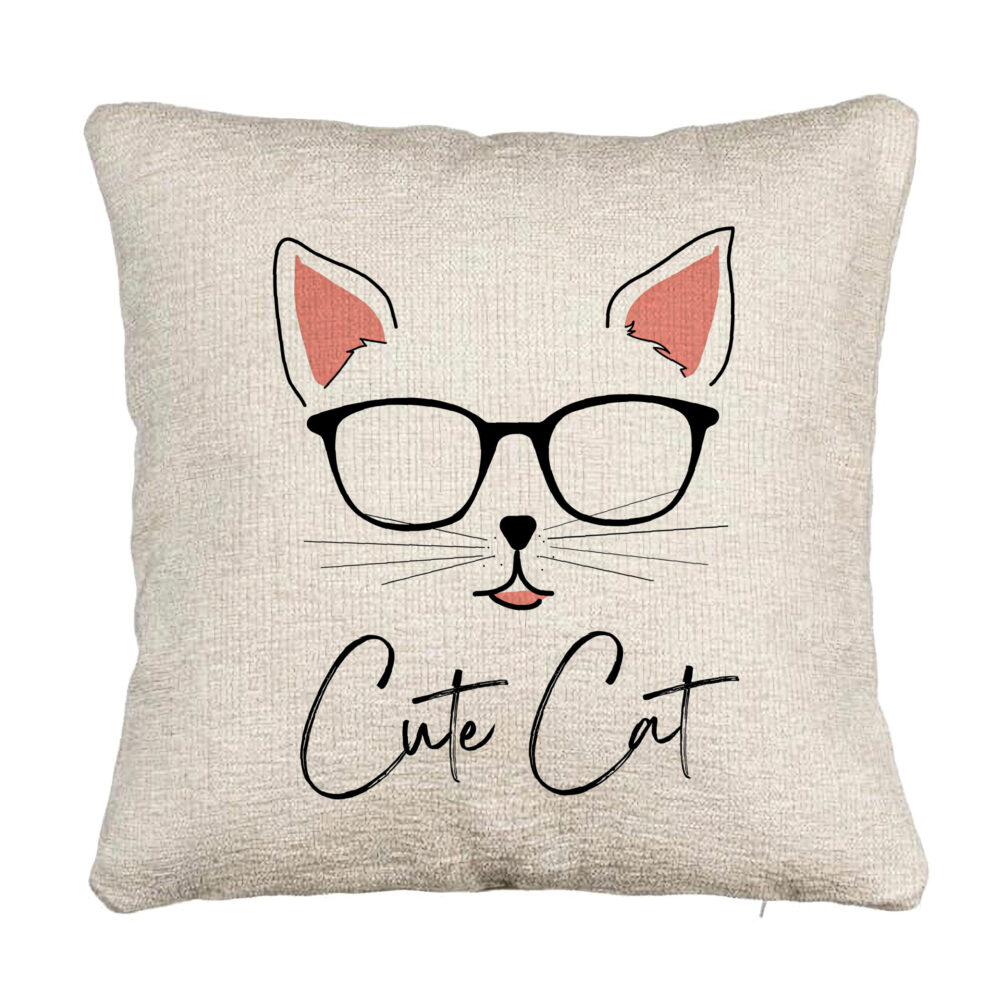 Perna Decorativa Canapea, Model Cute Cat, 40x40 cm, Cu fermoar 5 Perna Decorativa Canapea