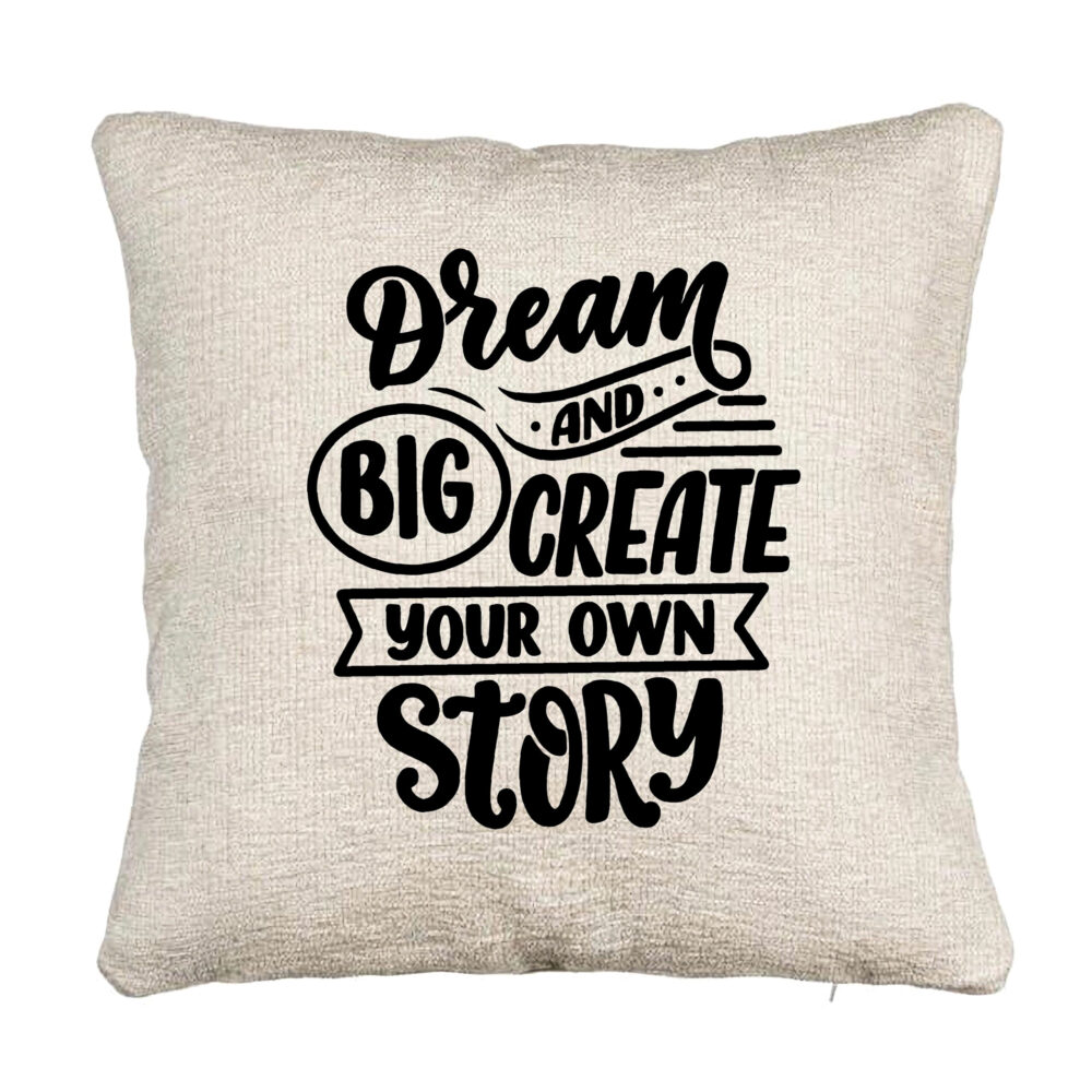 Perna Decorativa Canapea, Model Dream Big and Create Your Own Story, 40x40 cm, Cu fermoar 5 Perna Decorativa Canapea