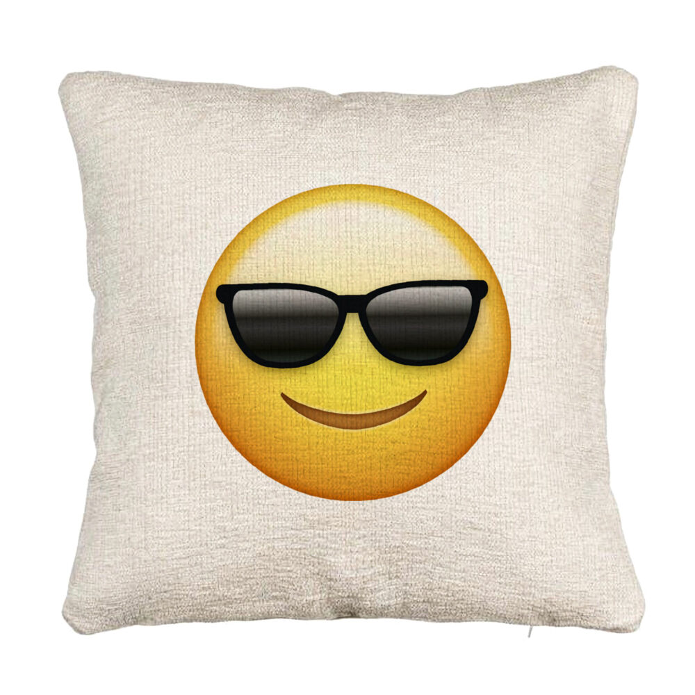 Perna Decorativa Canapea, Model Emoji Fata cu Ochelari, 40x40 cm, Cu fermoar 5 Perna Decorativa Canapea