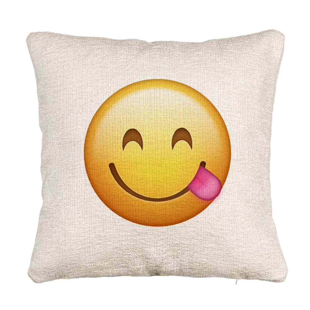 Perna Decorativa Canapea, Model Emoji cu Limba, 40x40 cm, Cu fermoar 5 Perna Decorativa Canapea