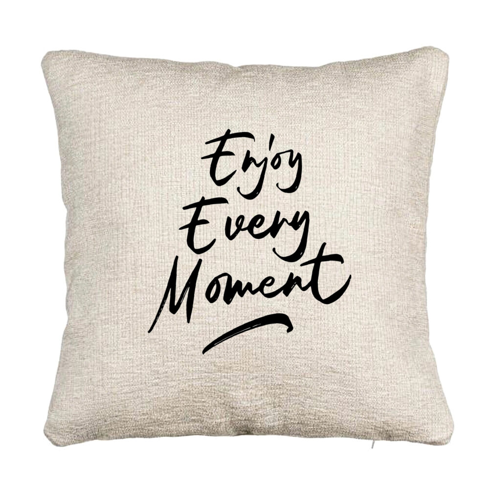 Perna Decorativa Canapea, Model Enjoy Every Moment, 40x40 cm, Cu fermoar 5 Perna Decorativa Canapea