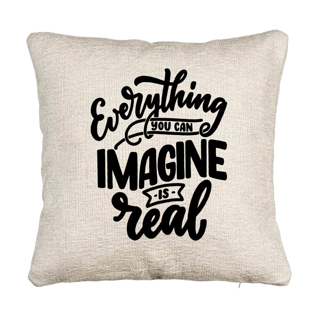 Perna Decorativa Canapea, Model Everything You can Imagine is Real, 40x40 cm, Cu fermoar 5 Perna Decorativa Canapea