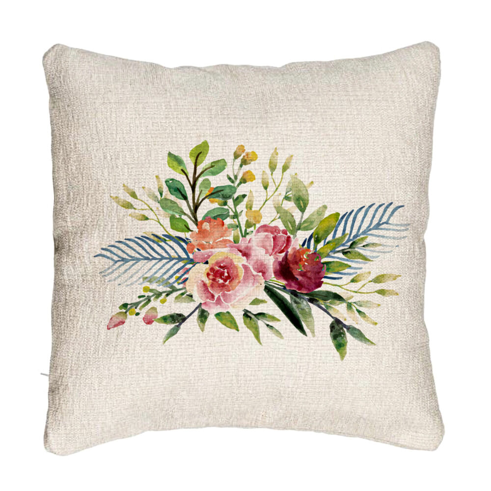 Perna Decorativa Canapea, Model Florale de vara, 40x40 cm, Cu fermoar 5 Perna Decorativa Canapea