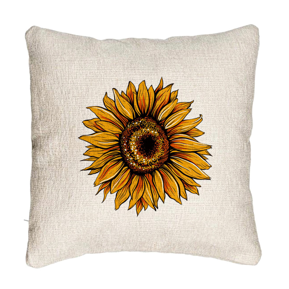 Perna Decorativa Canapea, Model Florea Soarelui, 40x40 cm, Cu fermoar 5 Perna Decorativa Canapea