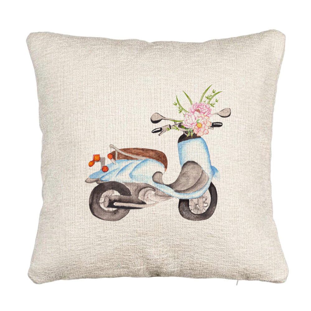 Perna Decorativa Canapea, Model Flower Bike, 40x40 cm, Cu fermoar 5 Perna Decorativa Canapea