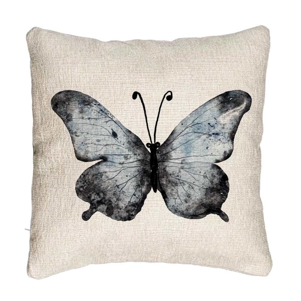 Perna Decorativa Canapea, Model Fluture 1, Blue and Black 40x40 cm, Cu fermoar 5 Perna Decorativa Canapea