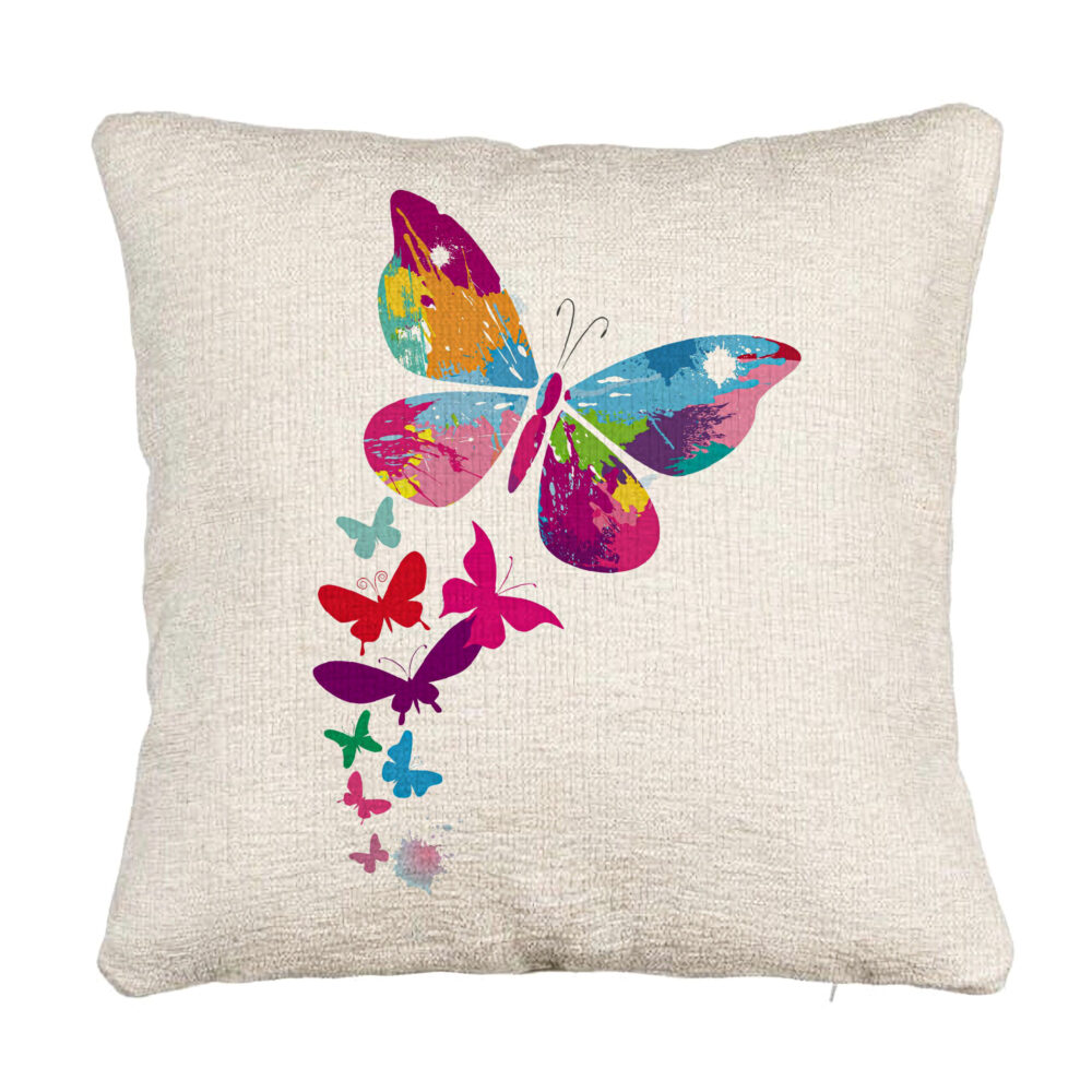 Perna Decorativa Canapea, Model Fluture Colorful, 40x40 cm, Cu fermoar 5 Perna Decorativa Canapea