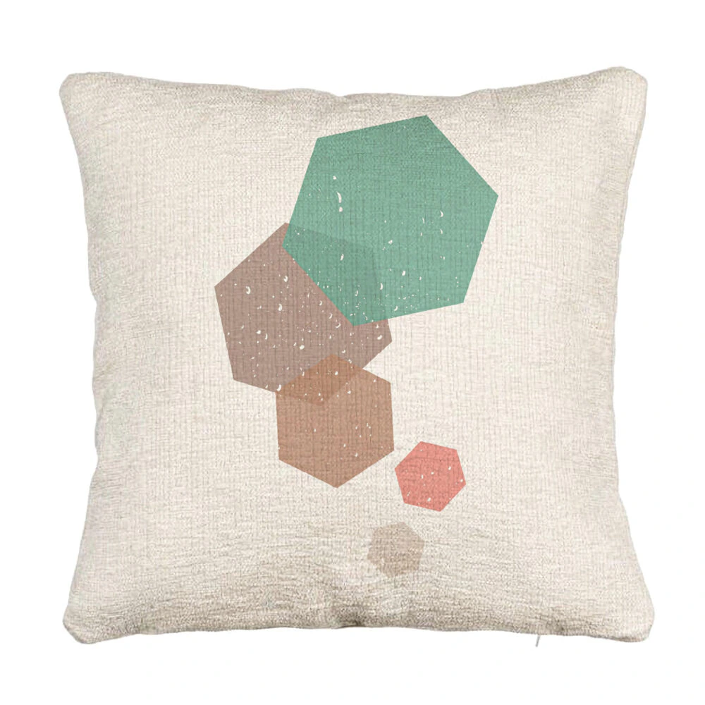 Perna Decorativa Canapea, Model Forme Geometrice 2, Multicolor, 40x40 cm, Cu fermoar 5 Perna Decorativa Canapea