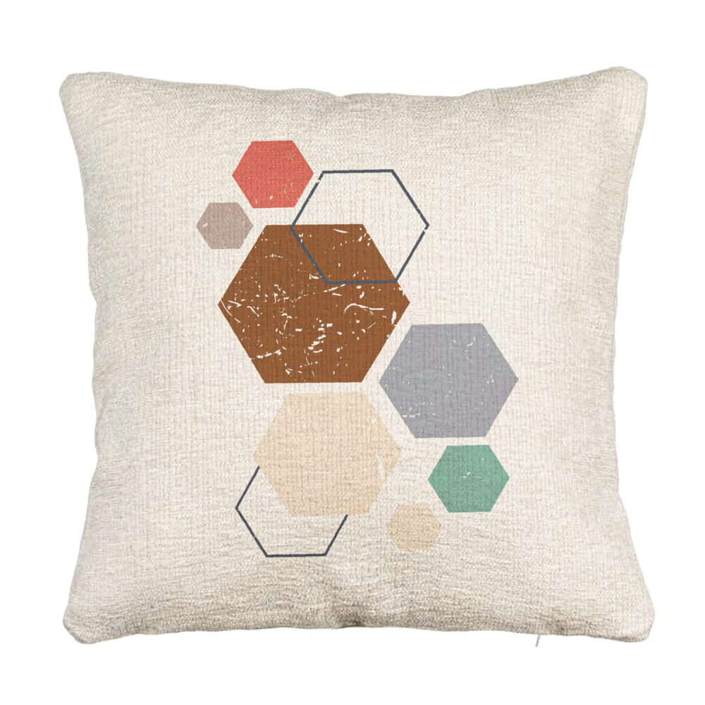 Perna Decorativa Canapea, Model Forme Geometrice 3, Multicolor 40x40 cm, Cu fermoar 5 Perna Decorativa Canapea